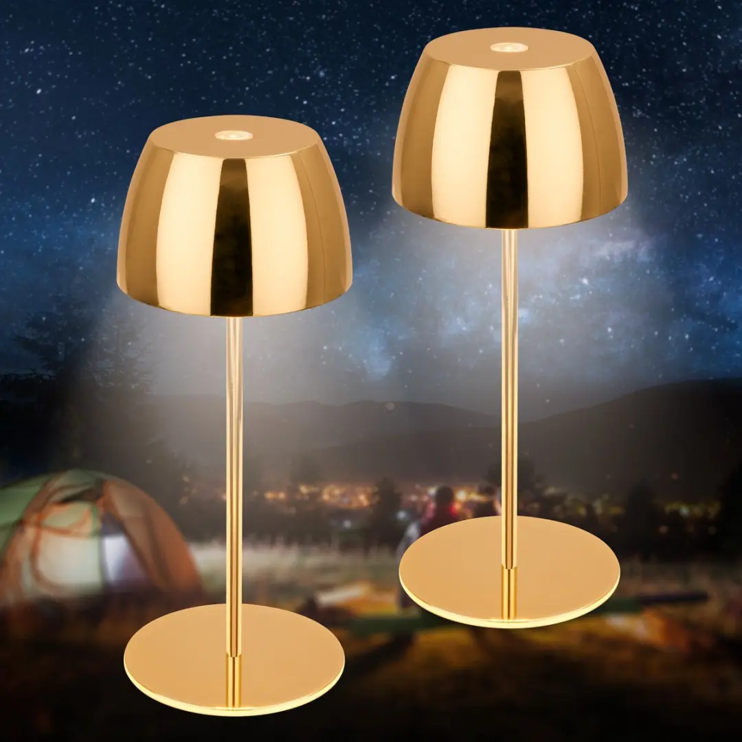 Briloner Serina Mini Set Tafellampen Oplaadbaar - 2 Stuks - Goud