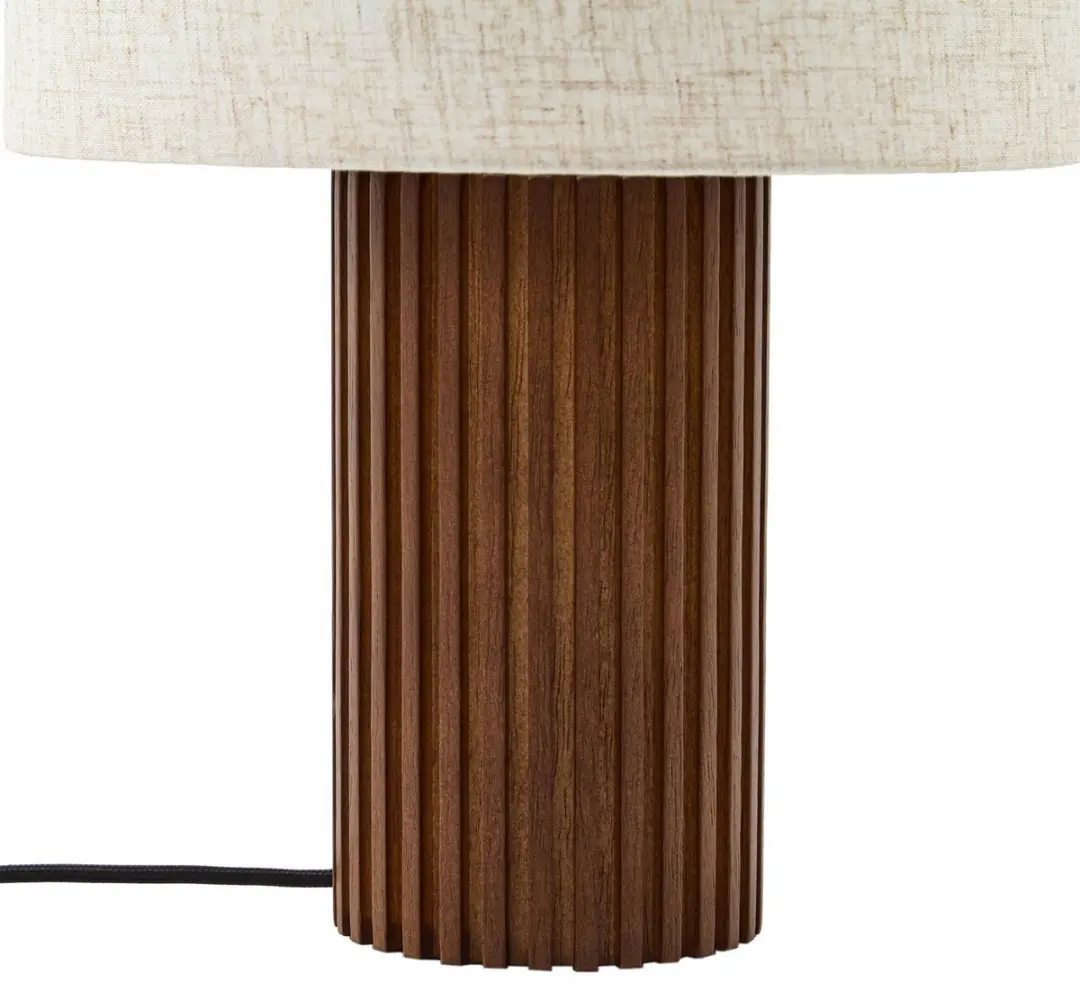 Lindby Tafellamp Walnoothout Beige - 1 Lichtpunt 15W