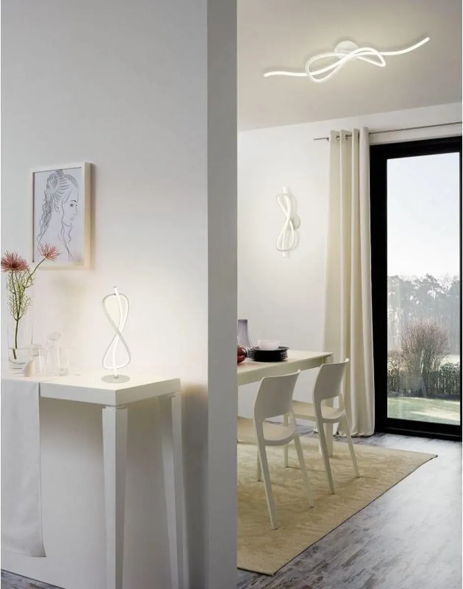 Eglo Novafeltria Plafonnière Nikkel - Warm wit licht