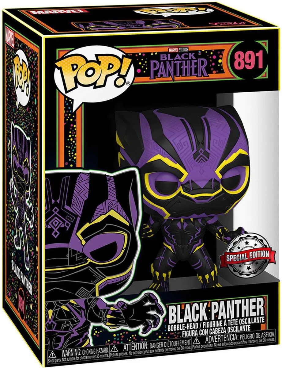 Funko Marvel Black Panther Bobble Head POP - T-shirt M - afbeelding 5 van 6