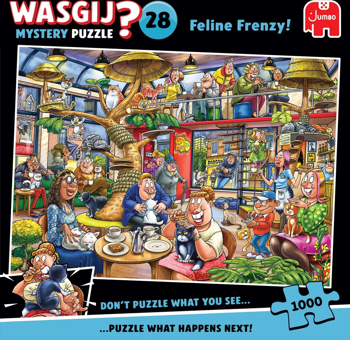 Wasgij Mystery 28 Kat-en-Muisspel Legpuzzel 1000 Stuks - Multicolor
