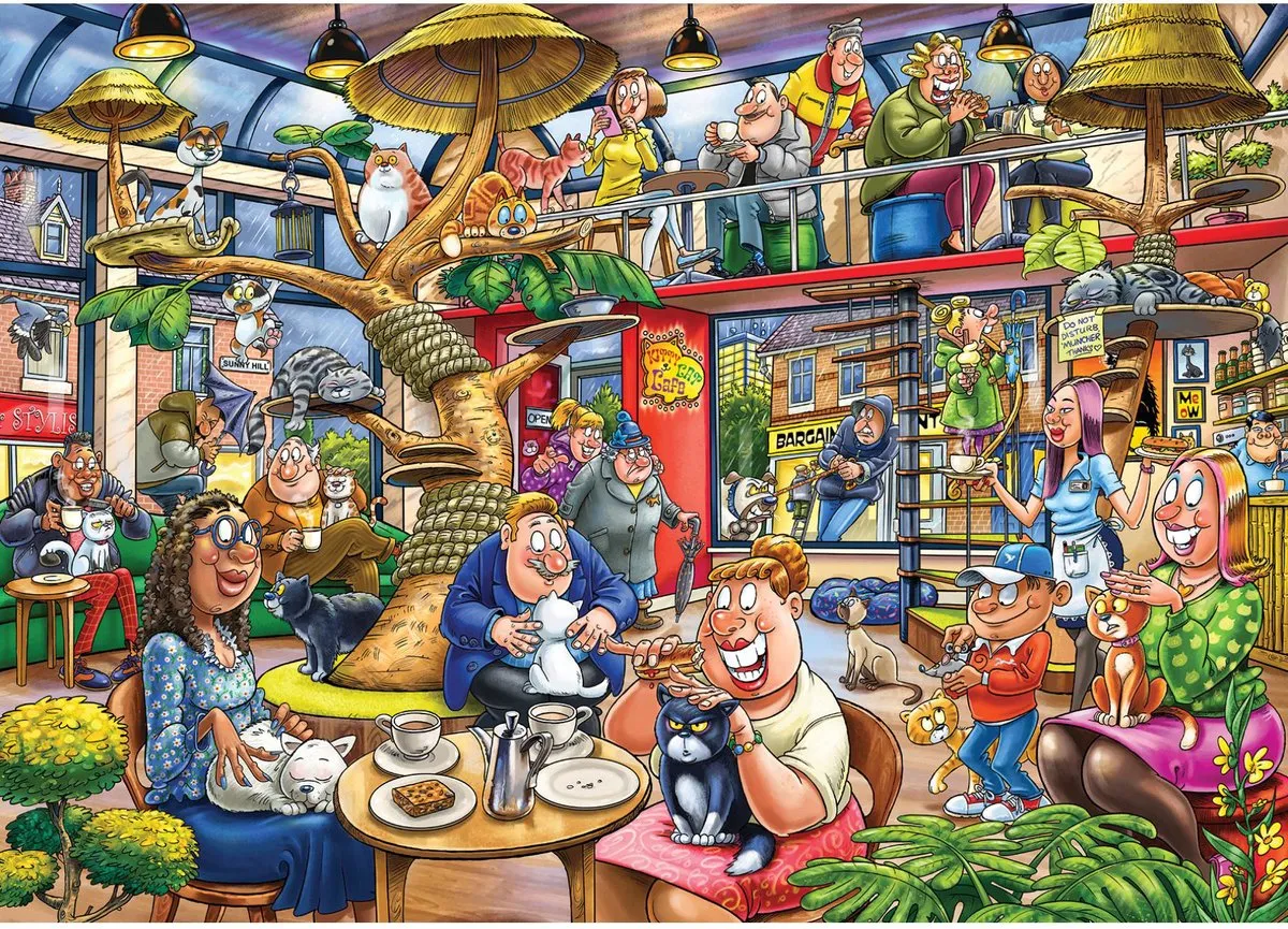 Wasgij Mystery 28 Kat-en-Muisspel Legpuzzel 1000 Stuks - Multicolor