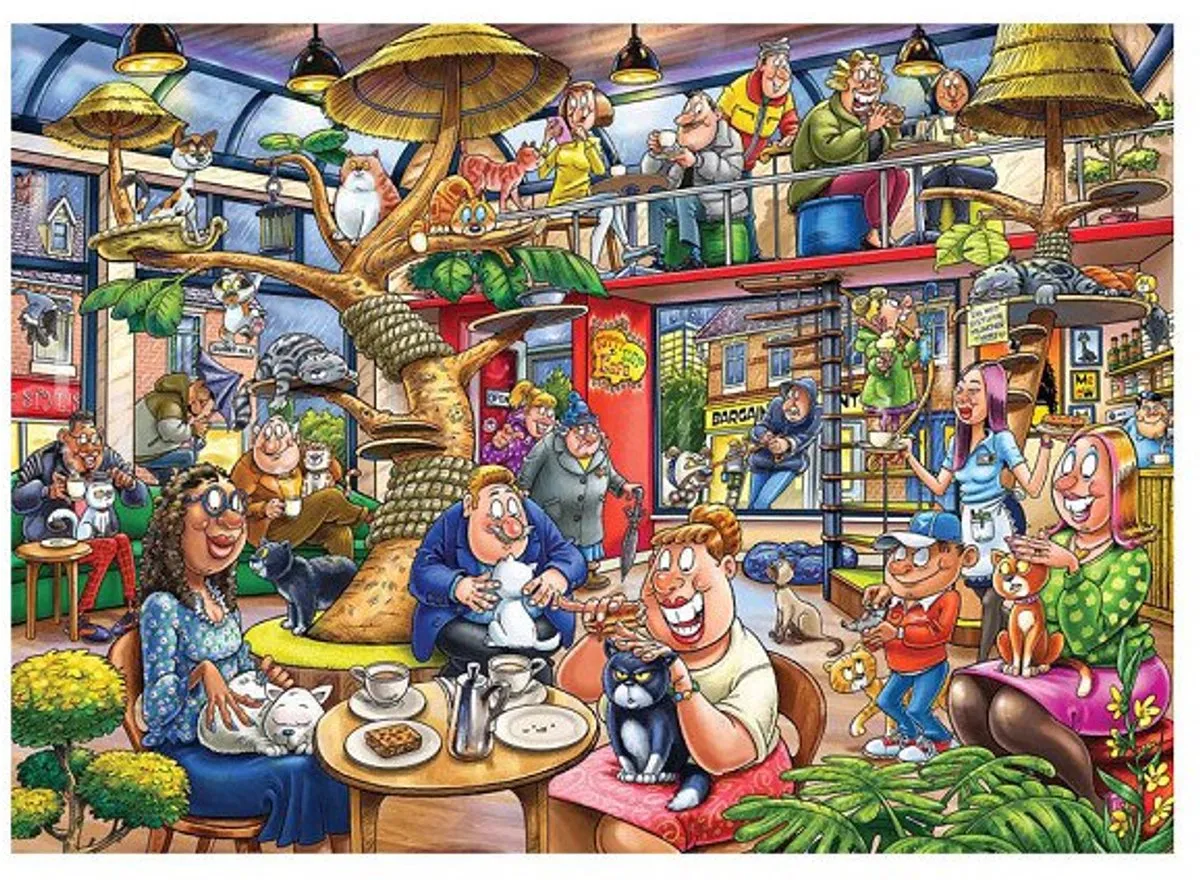 Wasgij Mystery 28 Kat-en-Muisspel Legpuzzel 1000 Stuks - Multicolor