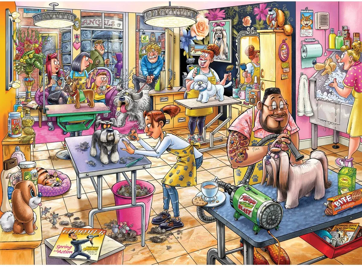 Wasgij Mystery 23 Trimsalon Kwispel! Legpuzzel 1000 Stuks - Meerkleurig - afbeelding 6 van 7