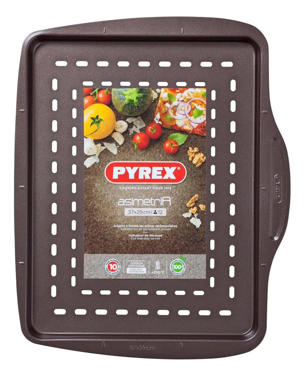 PYREX Asimetria Pizzaplaat 37x29cm - Bruin