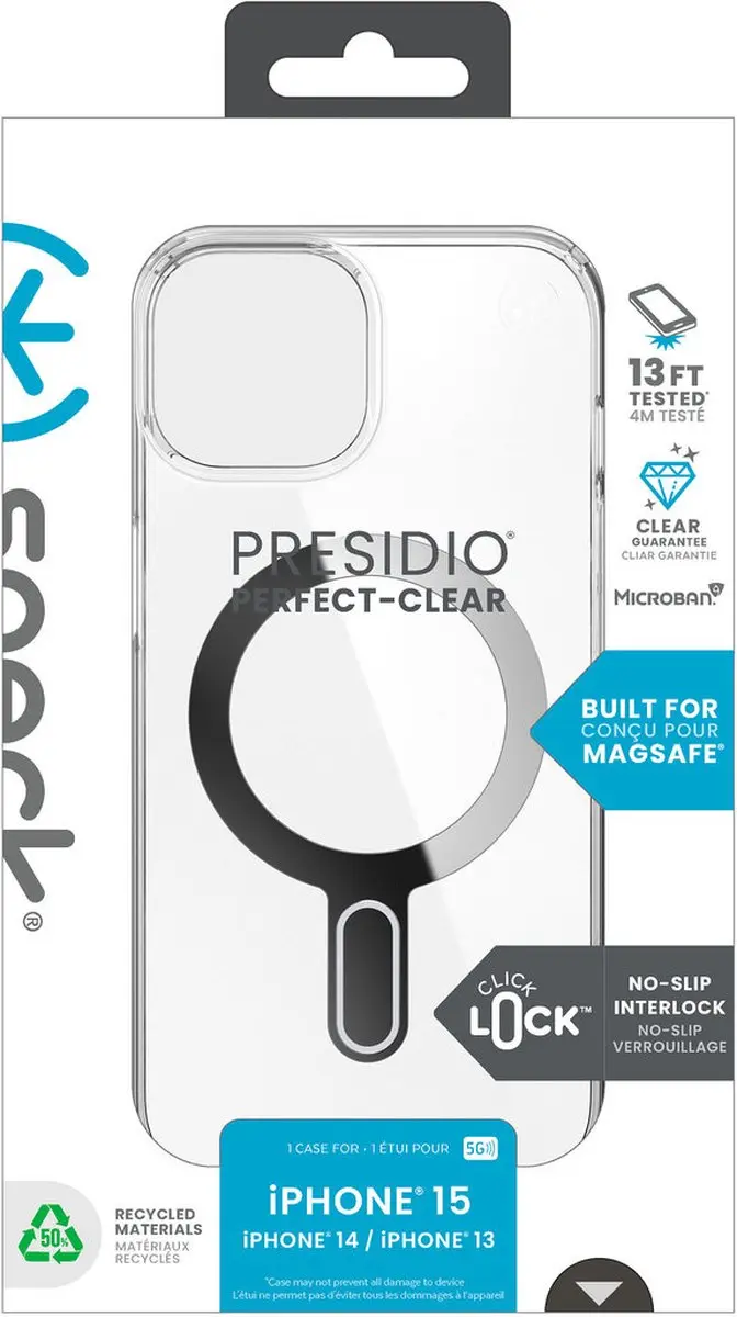 Speck Presidio Clear iPhone Hoesje - Transparant - 150441-3199