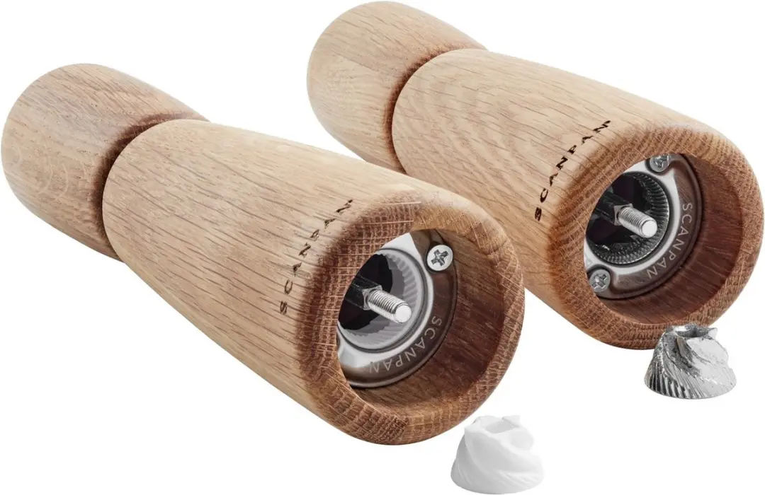 Scanpan Maitre'D Zout- en Pepermolen - 5,5cm - Eikenhout