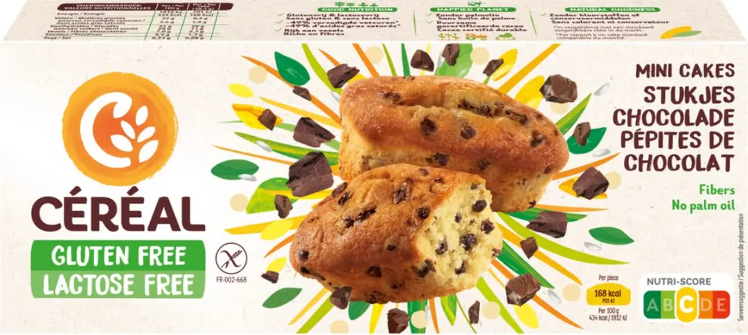 Cereal Mini Cakes Chocolade - 6x230g Glutenvrij & Lactosevrij - afbeelding 2 van 6