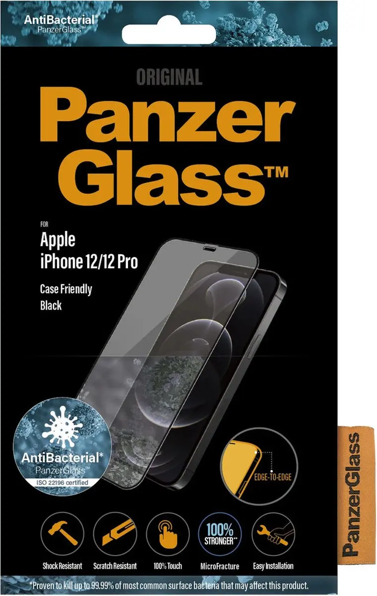 PanzerGlass PZ-2711 Screenprotector iPhone 12 Pro - Zwart