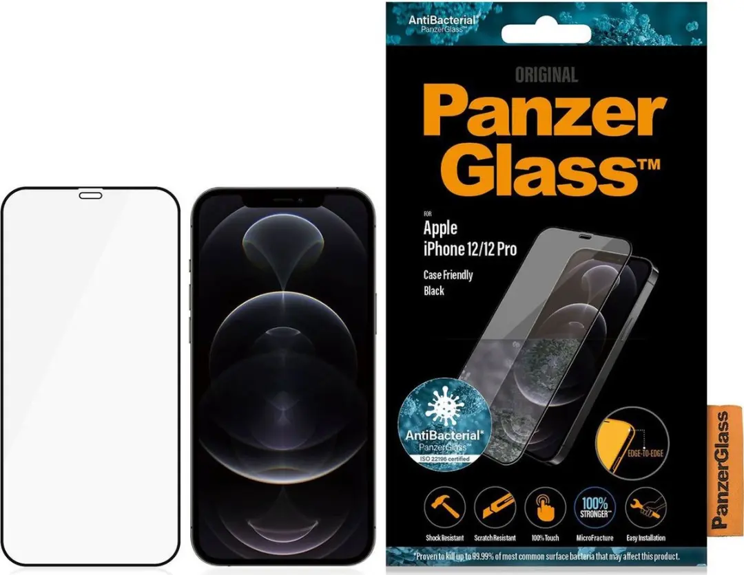 PanzerGlass PZ-2711 Screenprotector iPhone 12 Pro - Zwart