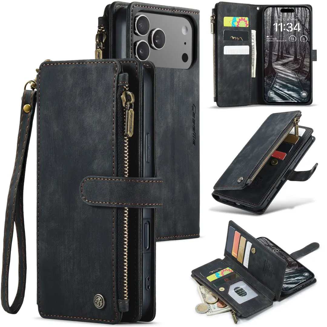 CaseMe Hoesje iPhone 17 Pro Vintage Wallet Book
