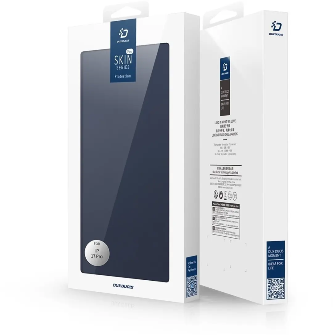 Dux Ducis iPhone 17 Pro Hoesje Slim Bookcase - Blauw