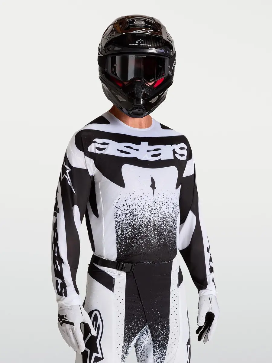 Alpinestars Techstar Swan Motocross Trui - Wit/Zwart S