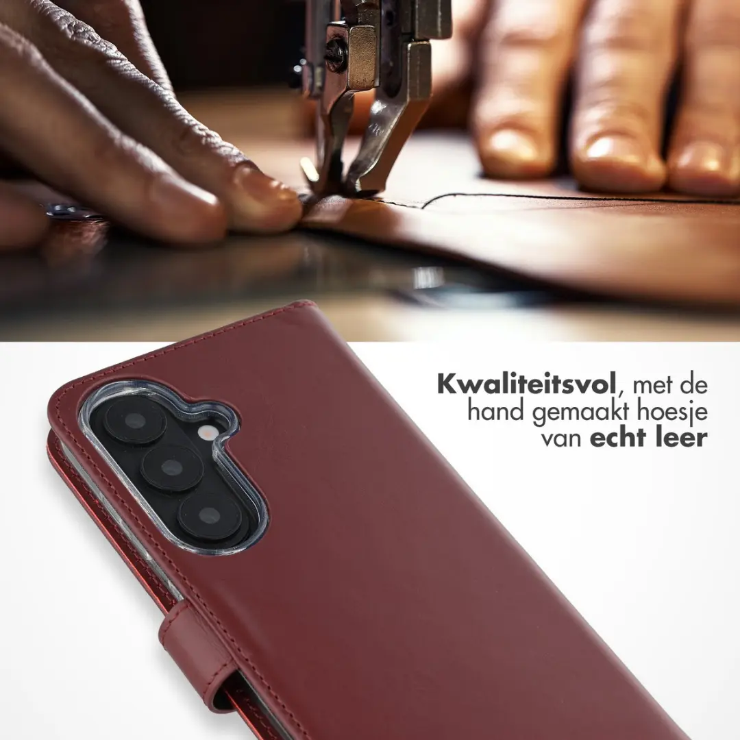 Selencia Bookcase Hoesje Samsung Galaxy S26 - Donkerrood - 3 Pasjes