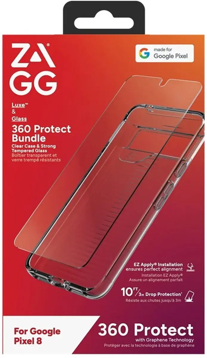 ZAGG Luxe Bundel Hoesje + Tempered Glass Google Pixel 8 - Transparant
