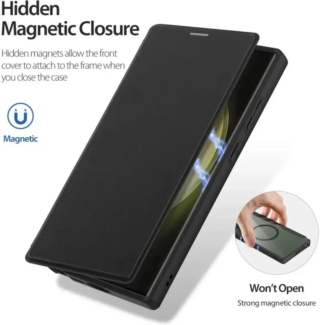Dux Ducis Skin X Pro Book Case Series Telefoonhoesje - Samsung Galaxy S23 Ultra - Zwart