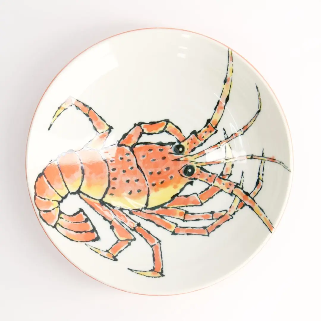 Tokyo Design Studio Diep Bord Kreeft Rood Ø21,7cm