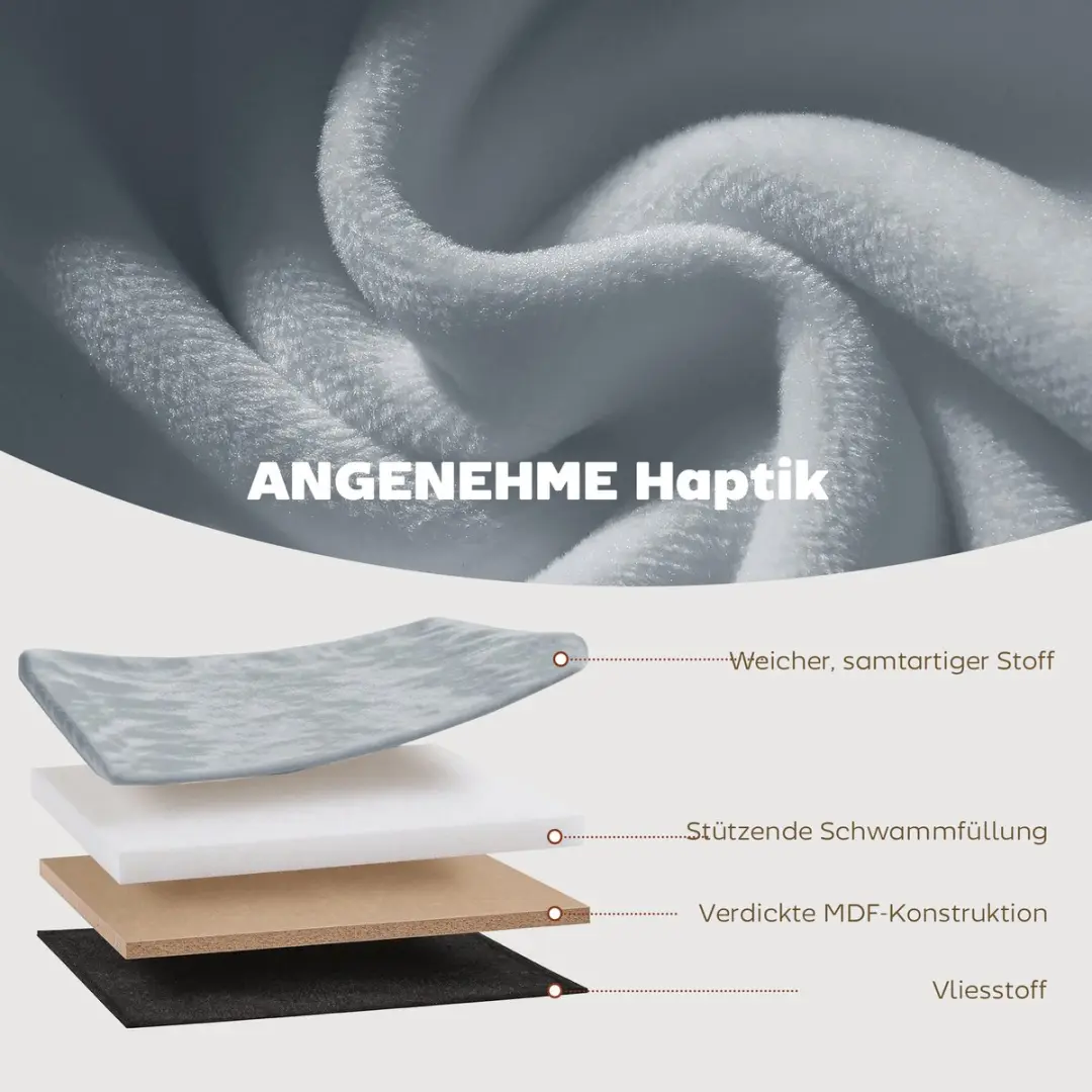 Homcom Opbergbank - 76x38x35cm Donkergrijs - afbeelding 4 van 6