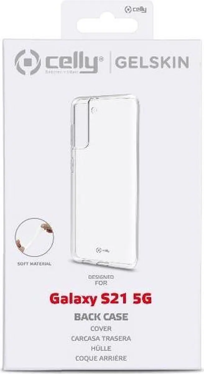 Celly Gelskin Siliconen Hoesje S21 - Transparant