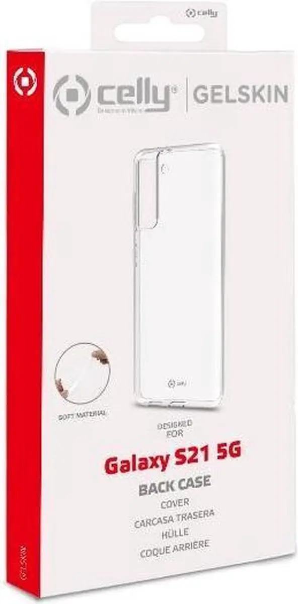Celly Gelskin Siliconen Hoesje S21 - Transparant