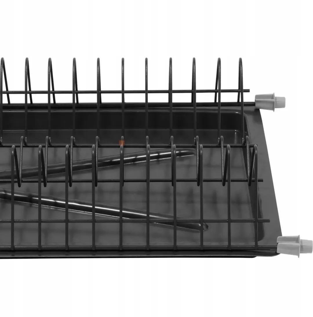 Metaltex Grijze Keukenrek 60cm - 2 Niveaus Roestvrij Staal - afbeelding 3 van 4