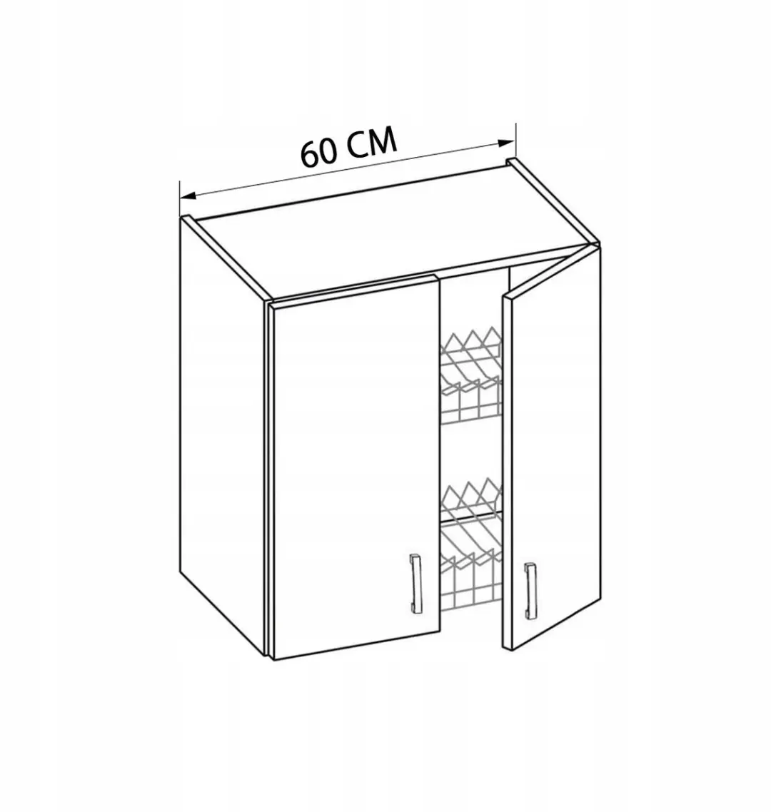 Metaltex Grijze Keukenrek 60cm - 2 Niveaus Roestvrij Staal - afbeelding 2 van 4