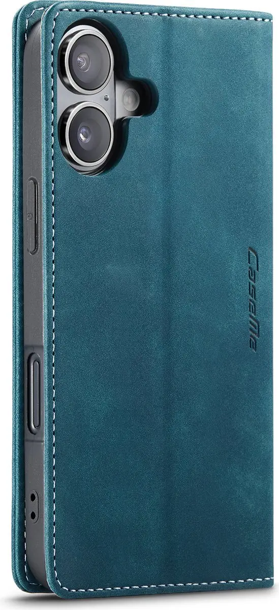 Caseme iPhone 16 Wallet Book Hoesje - Turquoise