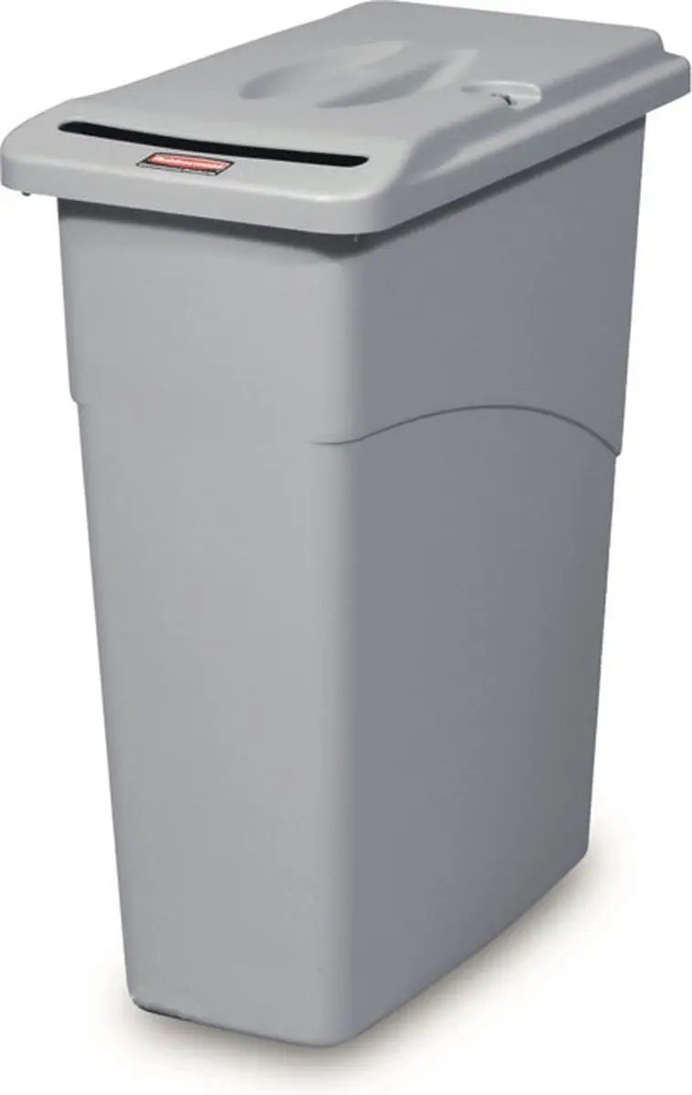 Rubbermaid Slim Jim Combo Confidezential 394821 Afvalbak 87L - Grijs