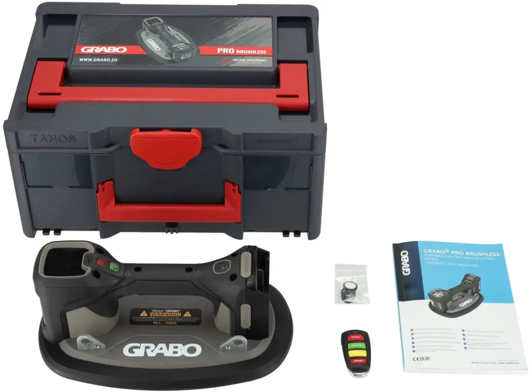 Grabo Pro Brushless Zuignap 120kg - Makita 18V - Zwart/Grijs