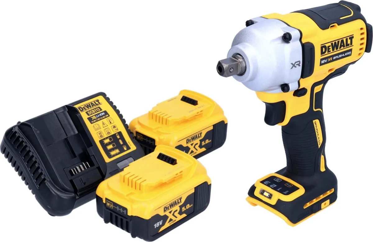 DeWalt DCF892P2 Accu-slagmoersleutel 18V 812Nm - 2x 5.0Ah accu + lader - afbeelding 2 van 5