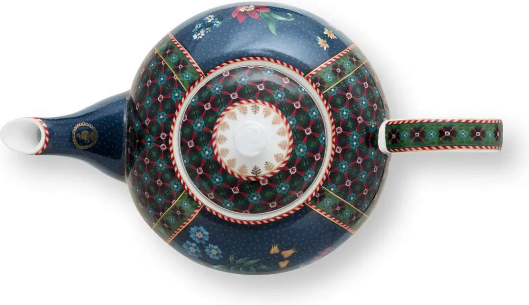 Pip Studio Berry Blues Theepot 1.6L - Donkerblauw