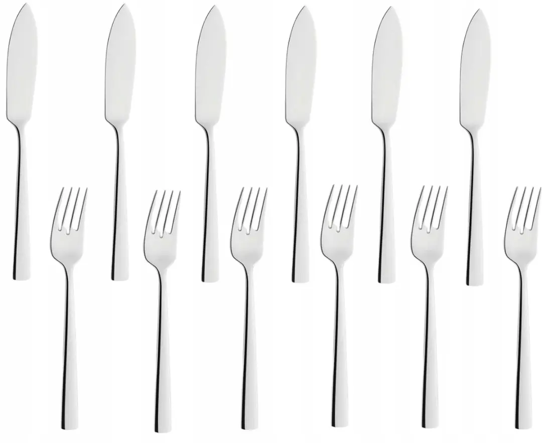 Amefa Moderno Visbestekset 12-delig - 6 Personen - Roestvrij staal