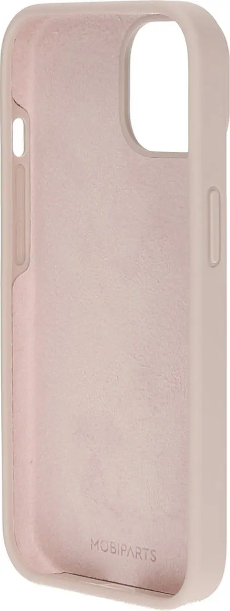 Mobiparts Hoesje iPhone 15 Siliconen - Beige Roze