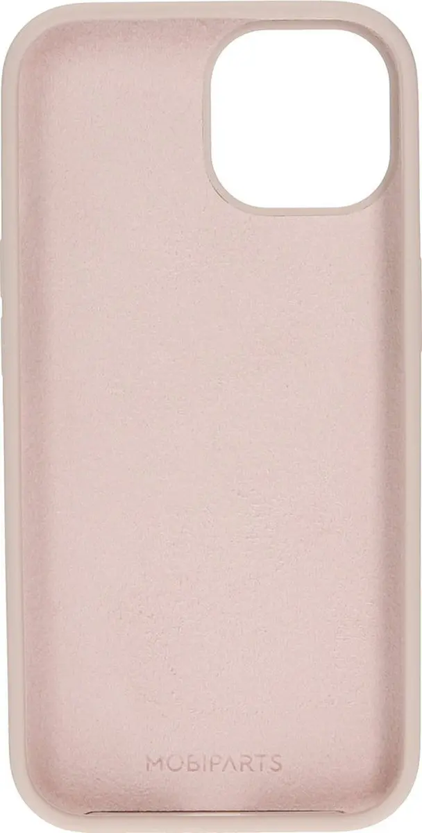 Mobiparts Hoesje iPhone 15 Siliconen - Beige Roze