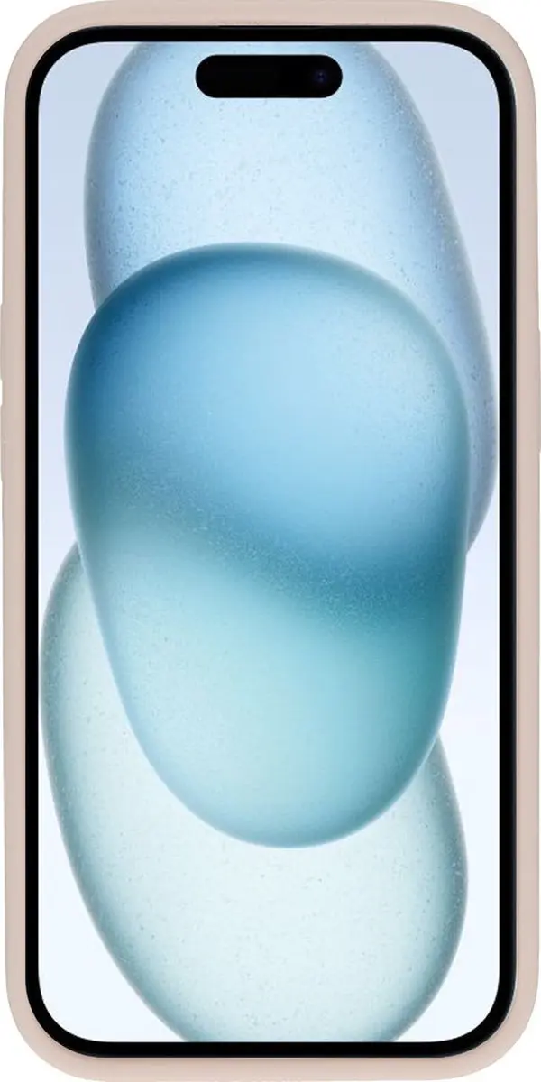 Mobiparts Hoesje iPhone 15 Siliconen - Beige Roze