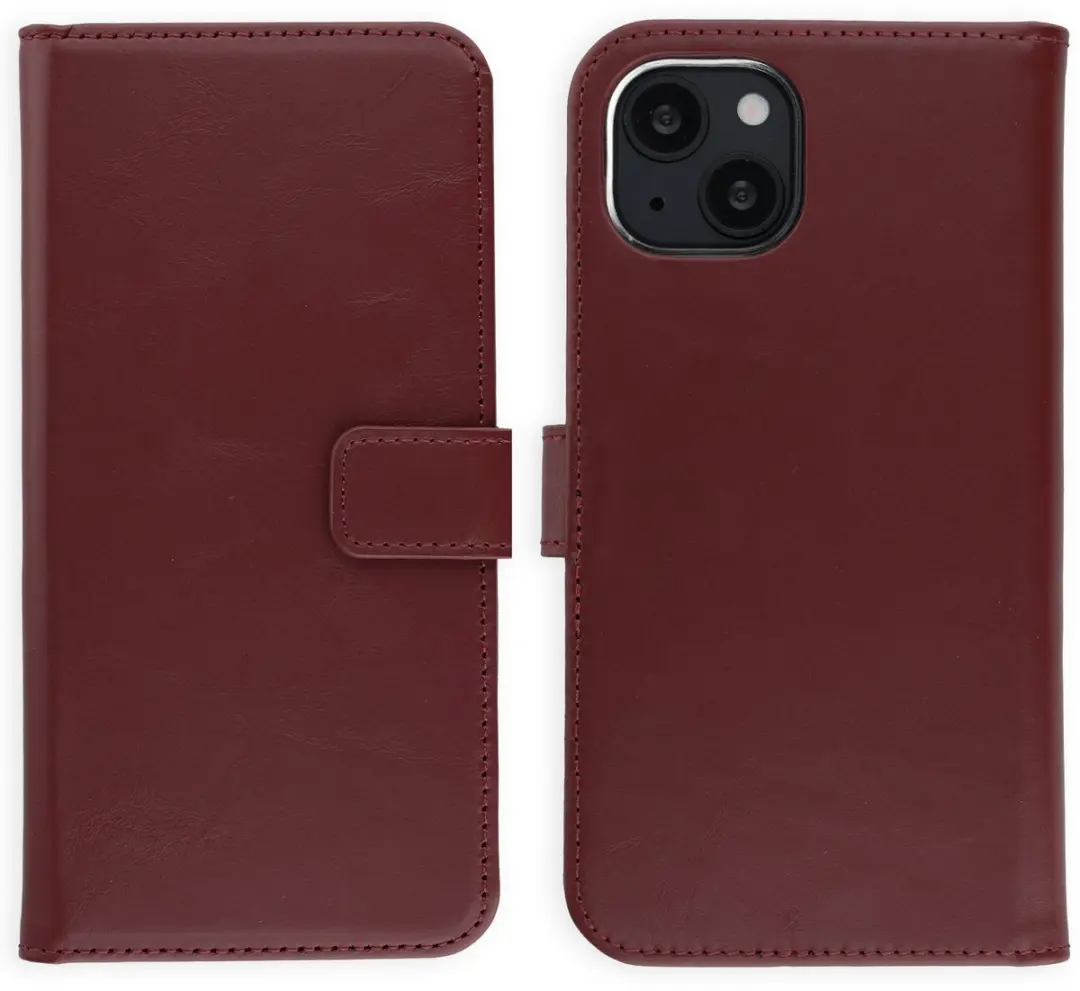 Selencia Hoesje iPhone 14 Echt Lederen Bookcase