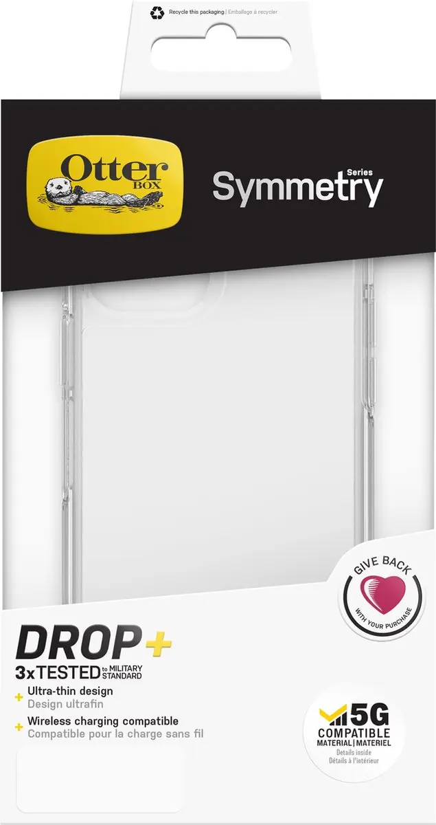 OtterBox Symmetry 77-65422 Hoesje - iPhone 12 Pro - Transparant