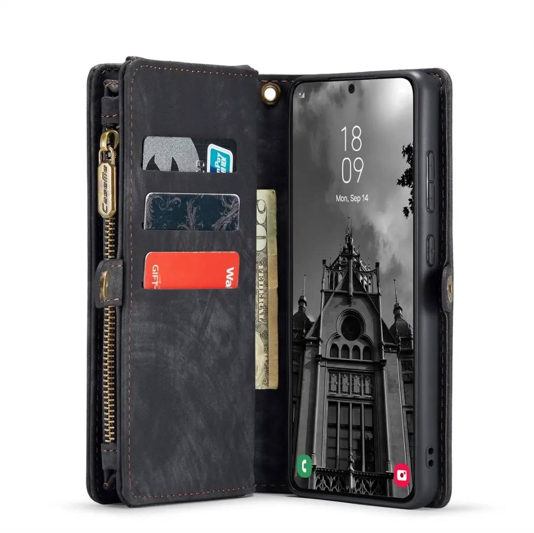 Caseme Telefoonhoesje Samsung Galaxy S25 Book Case - Zwart