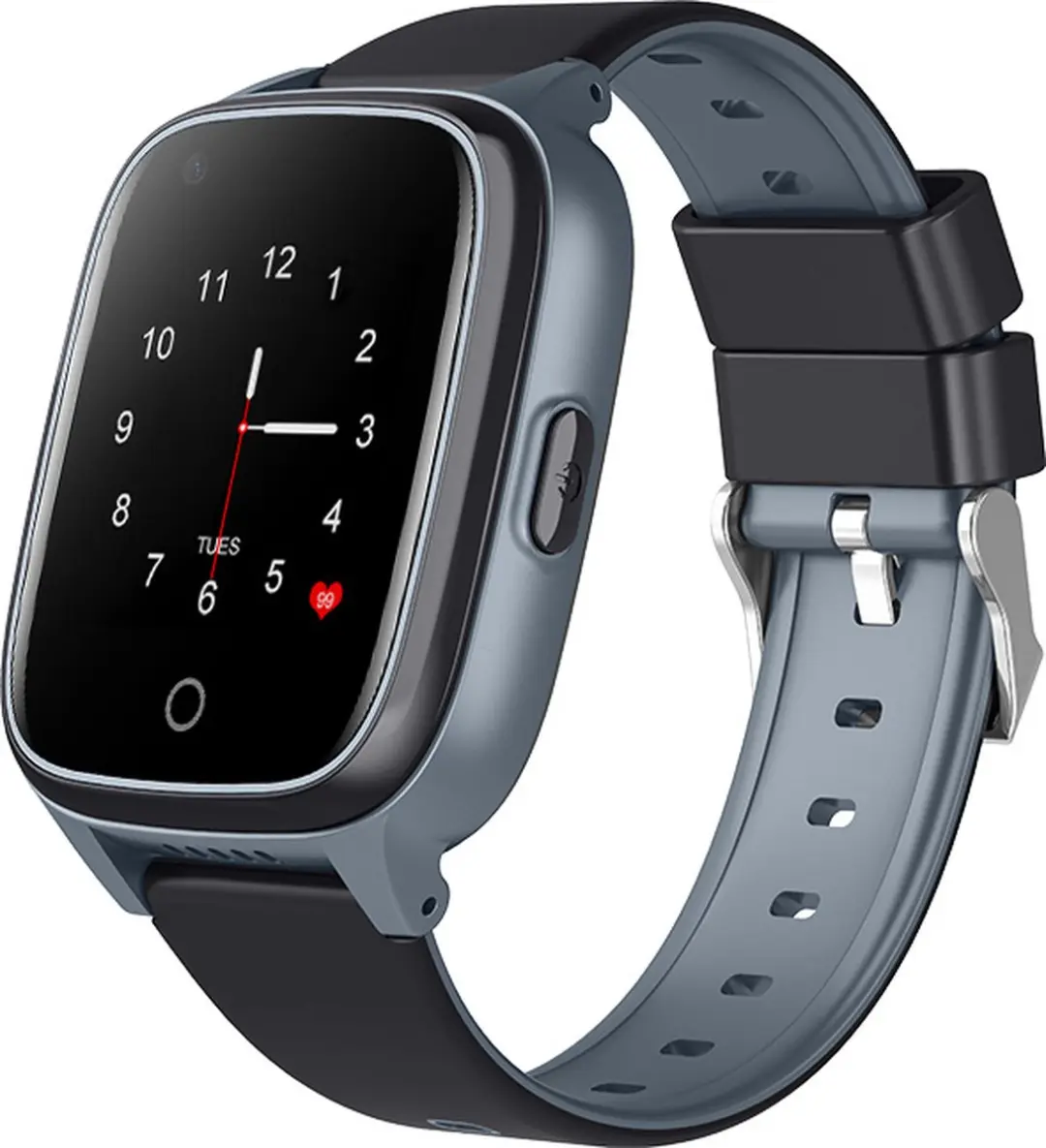 GPSHorlogeKids Senior Health GPS Horloge - 40mm - Valdetectie & SOS - Live Tracking - Zwart/Grijs