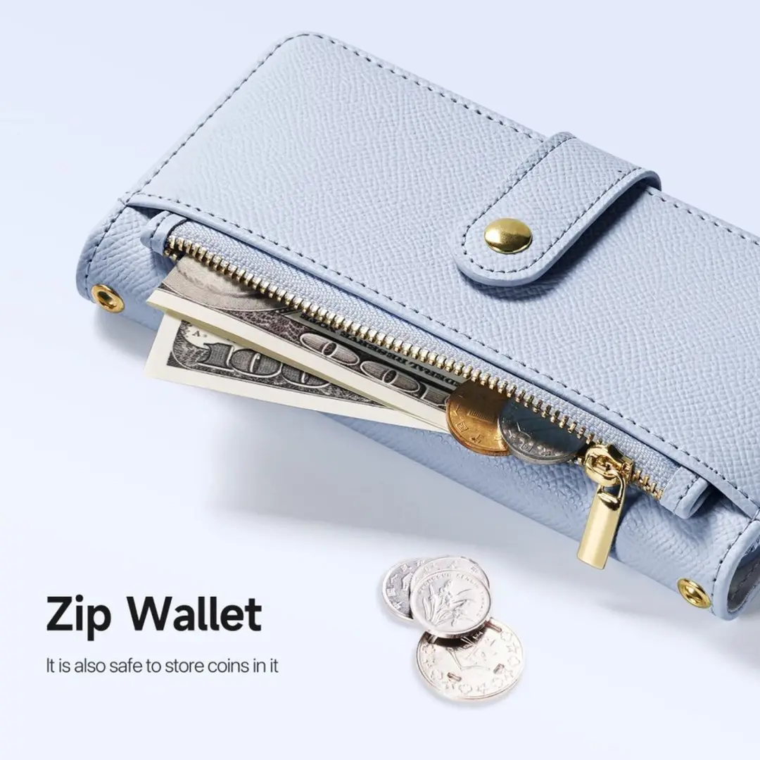 Dux Ducis Lawa Hoesje Samsung Galaxy S26 Plus - Magnetisch 2-in-1 Wallet - 6 Pasjes - Lichtblauw