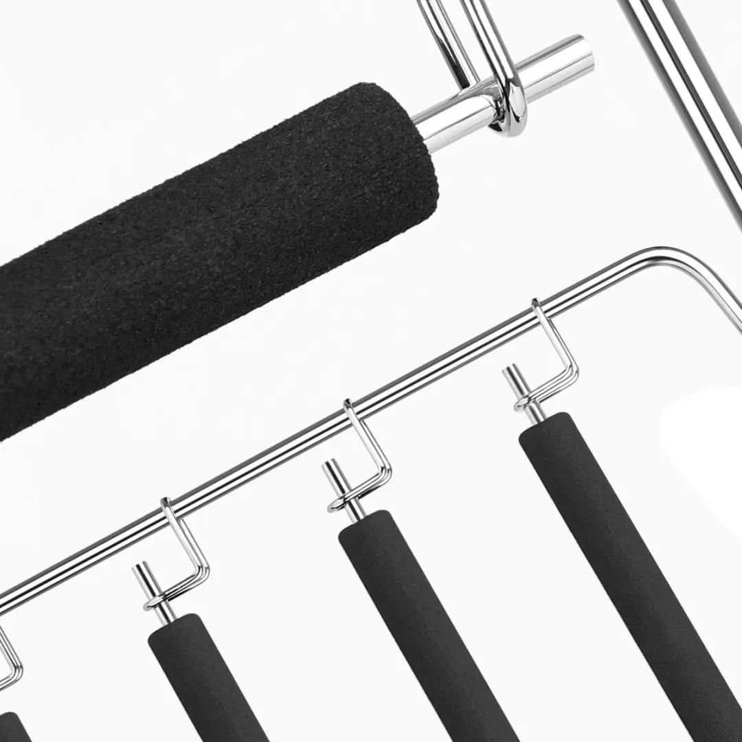 Songmics Kledinghangers Set 3 Stuks - Zilver-Zwart - afbeelding 6 van 6