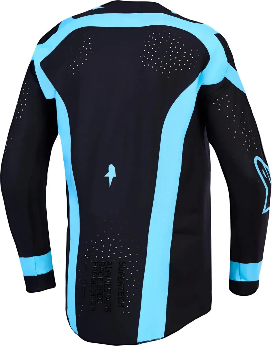 Alpinestars Supertech Vesta Motocross Trui - Zwart/Turquoise L - afbeelding 6 van 6