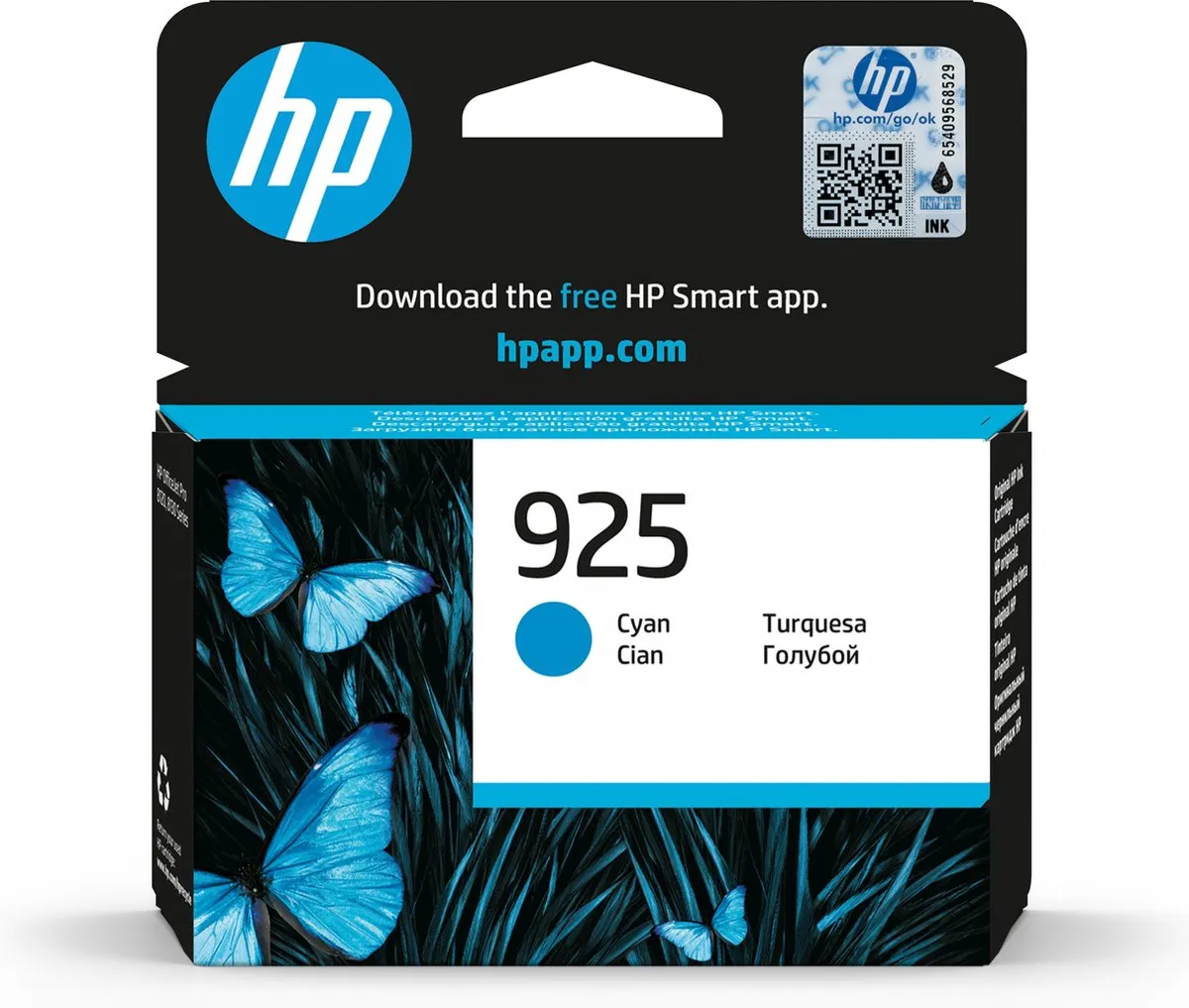 HP 925 Cyan Original Inktcartridge 4K0V6PE