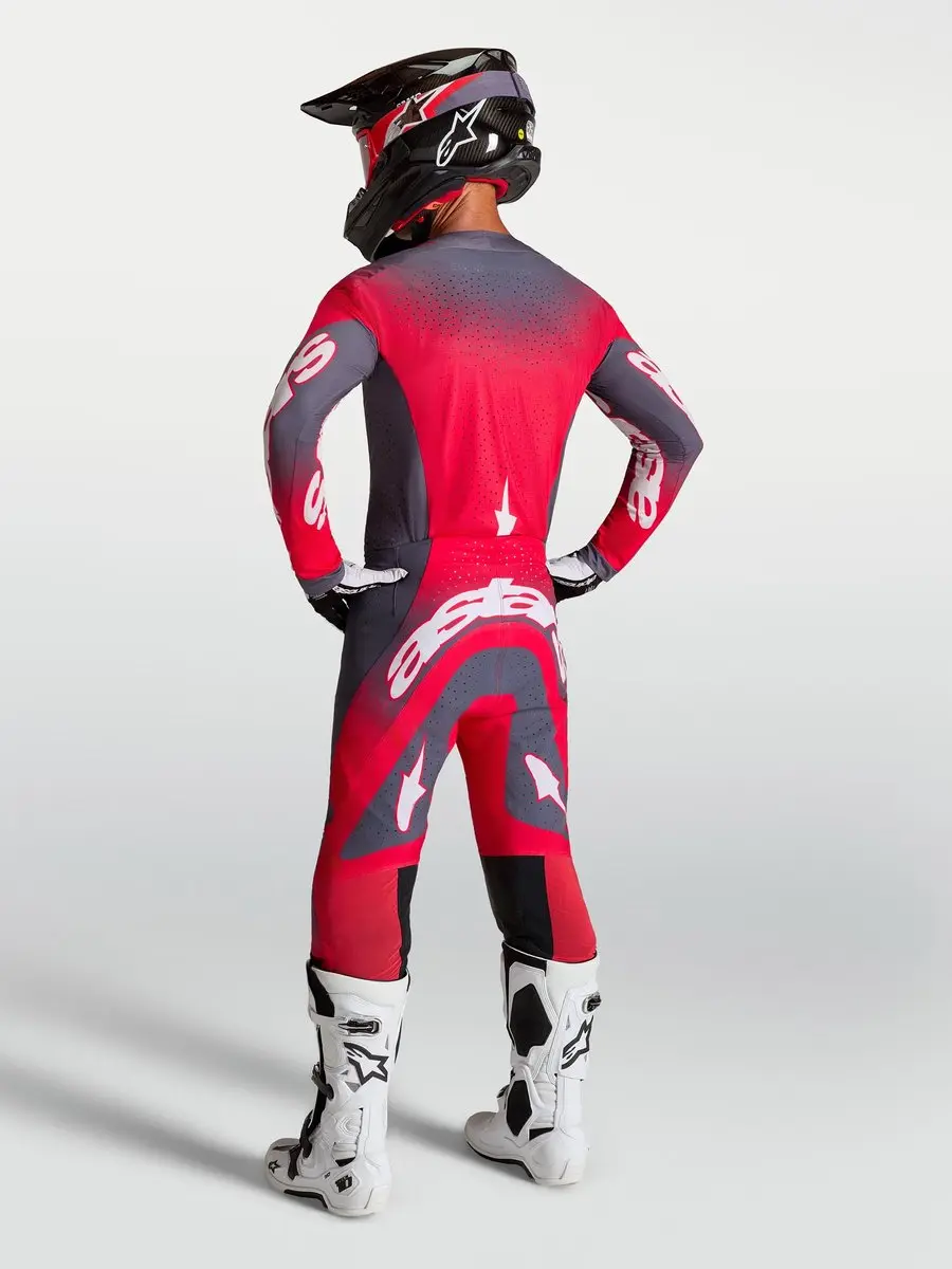 Alpinestars Supertech Hiten AFD Motocross Trui - Grijs/Rood S