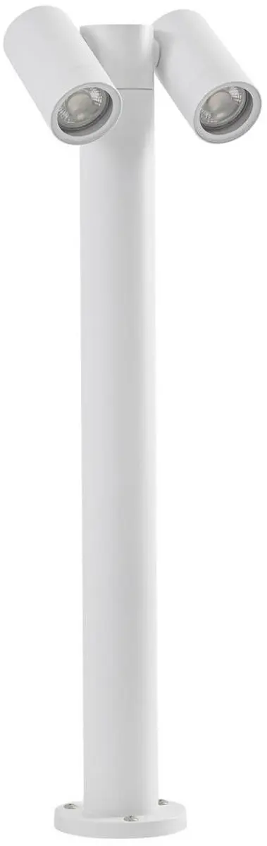PRIOS Padverlichting Zuillamp Aluminium Glas H60cm GU10 Wit