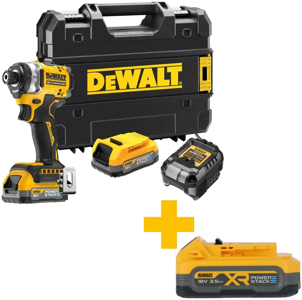 DeWalt DCF860E2T Slagschroevendraaier 282Nm 18V XR - Geel/Zwart