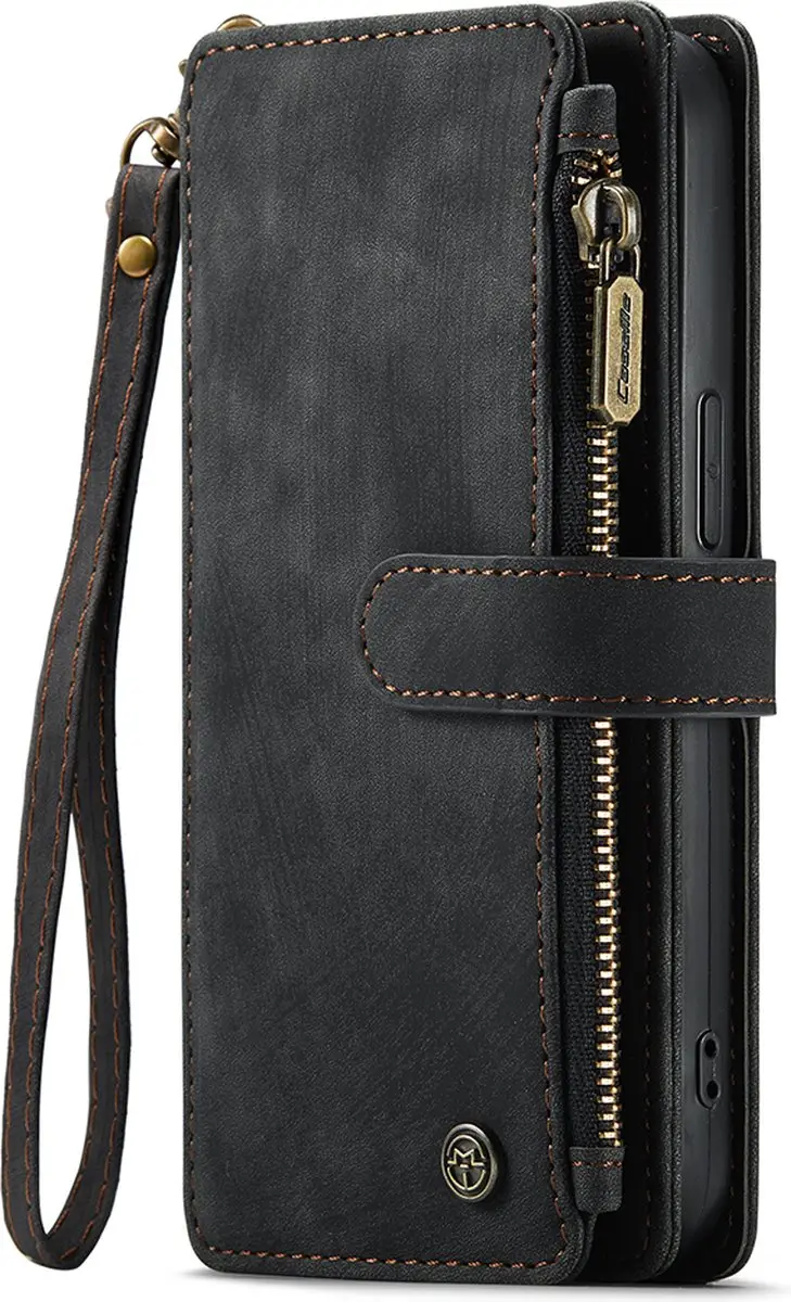 CaseMe iPhone 14 Pro Max Wallet Book Hoesje - 7 Pasjes - Zwart