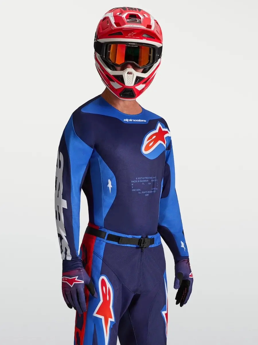 Alpinestars Racer Hunt Motocross Trui - Grijs/Rood/Geel M