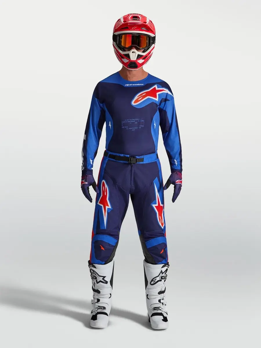 Alpinestars Racer Hunt Motocross Trui - Grijs/Rood/Geel M - afbeelding 6 van 6