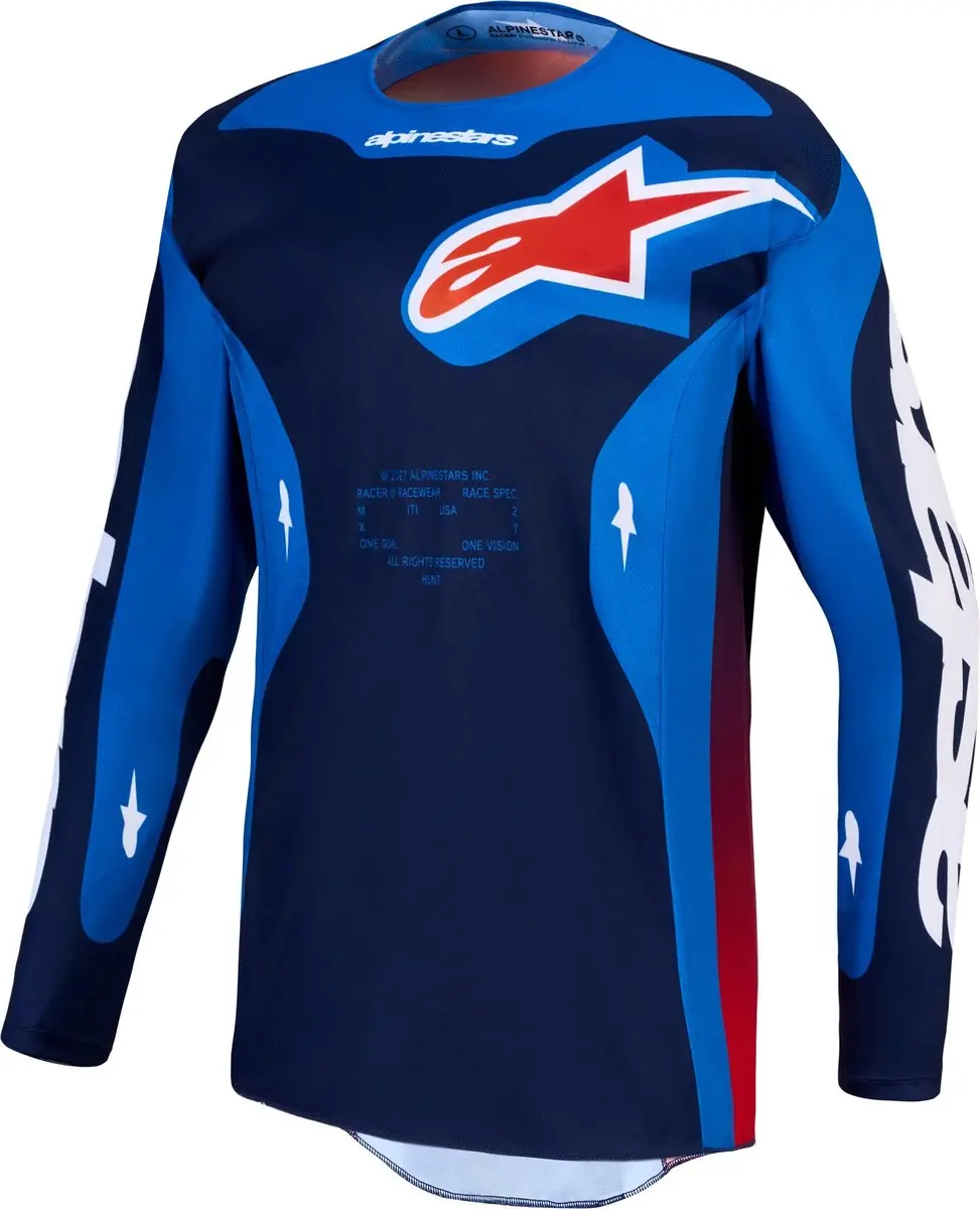 Alpinestars Racer Hunt Motocross Trui - Grijs/Rood/Geel M